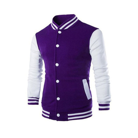 Herren Sportliche Collegejacke mit kontrastierenden Ärmeln und komfortablem Schnitt EB