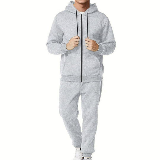 Herren nan zweiteiliges Zip-Hoodie und schmal zulaufende Jogginghose aus French Terry EB