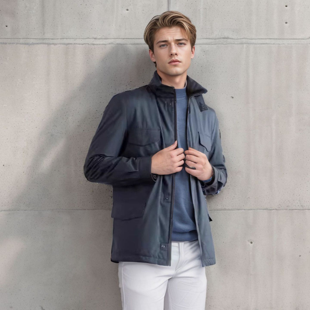 Herren moderne Utility-Jacke mit praktischen Taschen EB