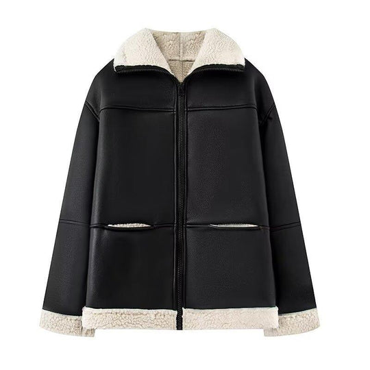 Damen Übergangsjacke mit warmem Teddyfutter EB