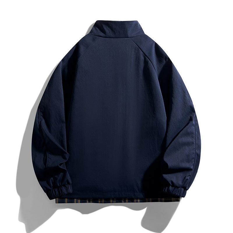 Herren lässige Übergangsjacke mit hohem Kragen und praktischen Reißverschlusstaschen EB