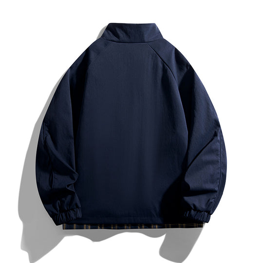 Herren lässige Übergangsjacke mit hohem Kragen und praktischen Reißverschlusstaschen EB