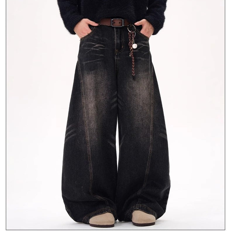 Damen Weite Jeans im lässigen Urban-Style mit hohem Bund EB