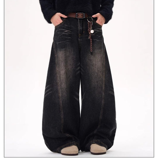 Damen Weite Jeans im lässigen Urban-Style mit hohem Bund EB