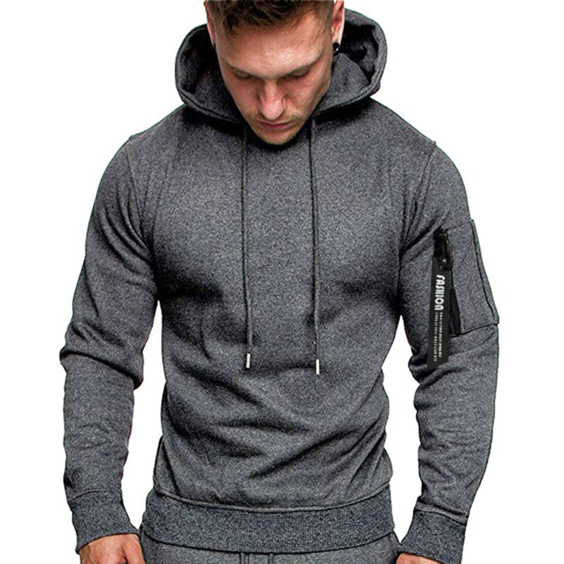 Herren sportlicher Hoodie mit seitlichem Reißverschluss EB