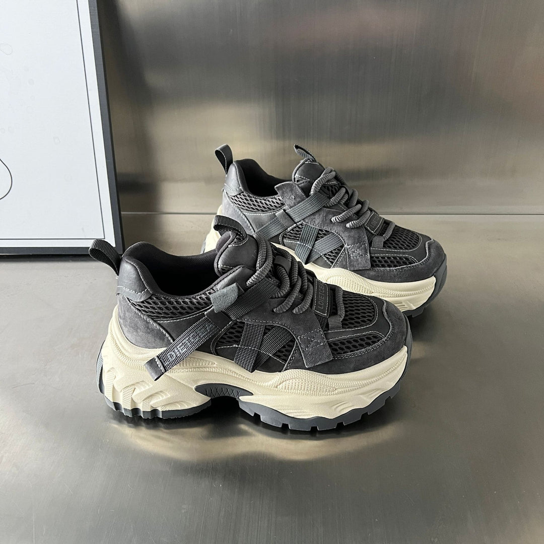 Damen Sportliche Chunky Sneakers mit atmungsaktiver Mesh-Oberfläche und stabiler Sohle EB