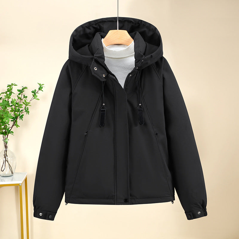 Damen Funktionale Softshelljacke mit verstellbarer Kapuze und hochwertigen Reißverschlüssen EB