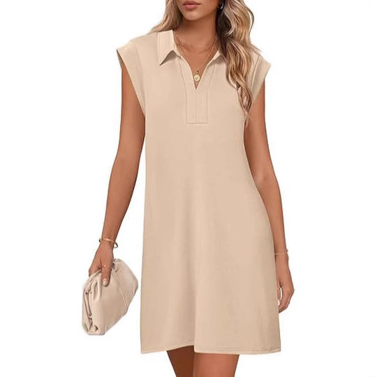 Damen Polo-Kleid mit Taschen und modernem Schnitt EB