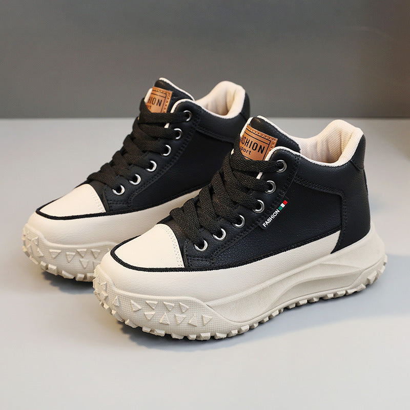Damen Sportliche High-Top Sneakers mit rutschfester Gummisohle und hohem Tragekomfort EB