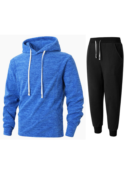 Herren Fleece-Kapuzenpullover und Jogginghose Set EB