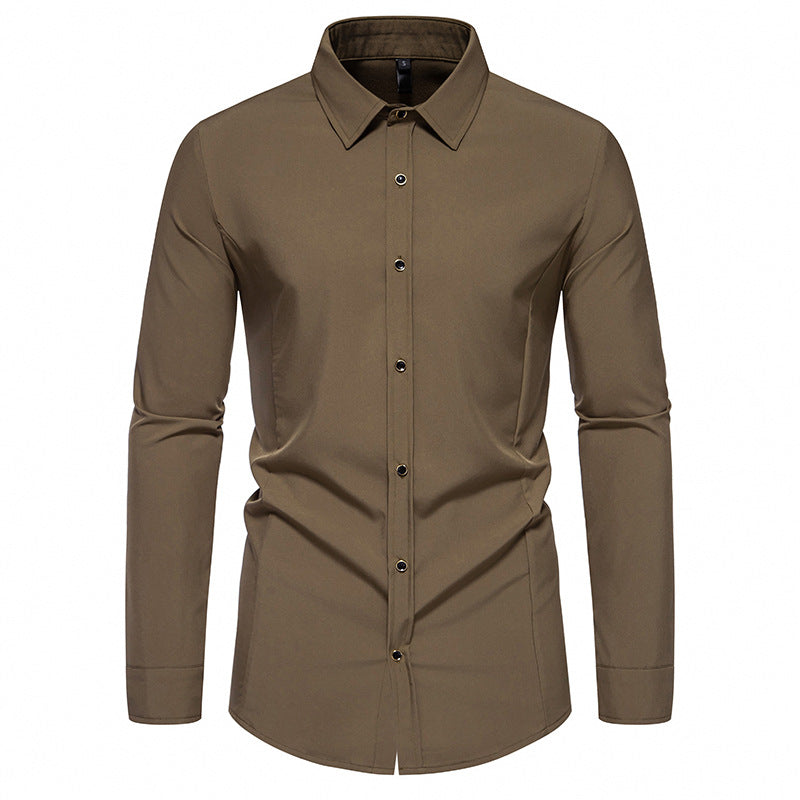 Herren modisches Langarmhemd mit elegantem Schnitt EB