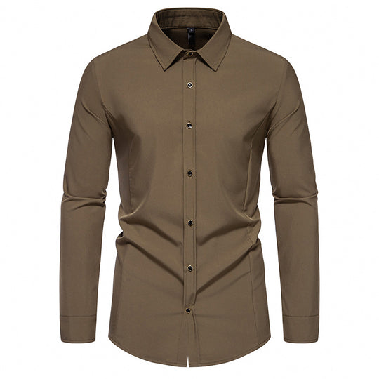 Herren modisches Langarmhemd mit elegantem Schnitt EB
