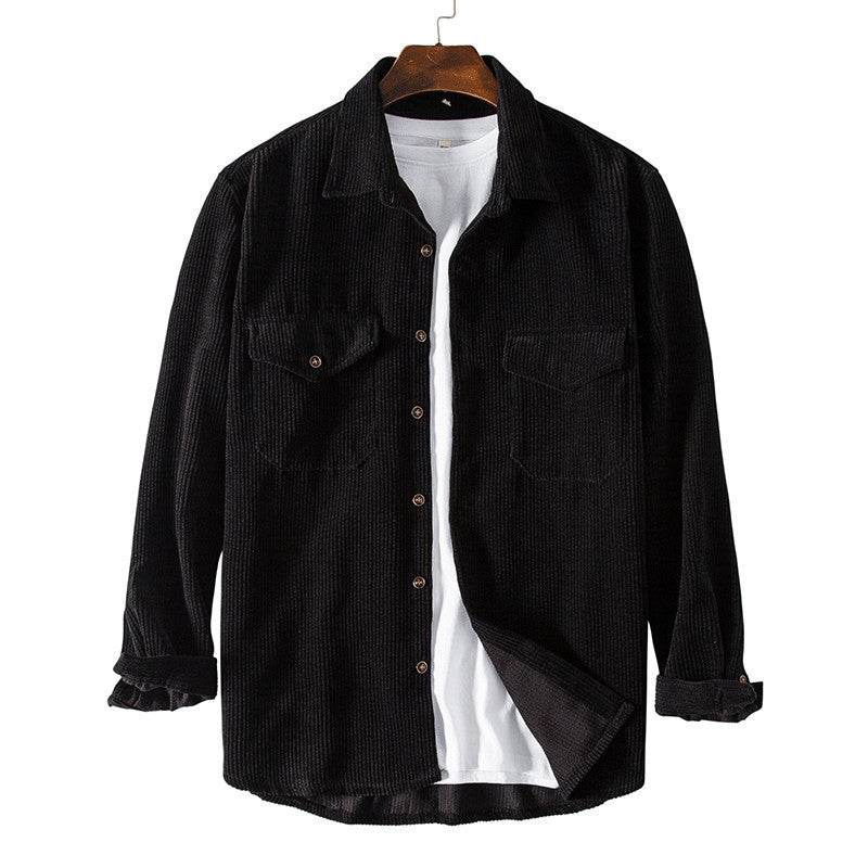 Herren Karierte Overshirt aus hochwertigem Baumwollmischung mit Brusttaschen EB