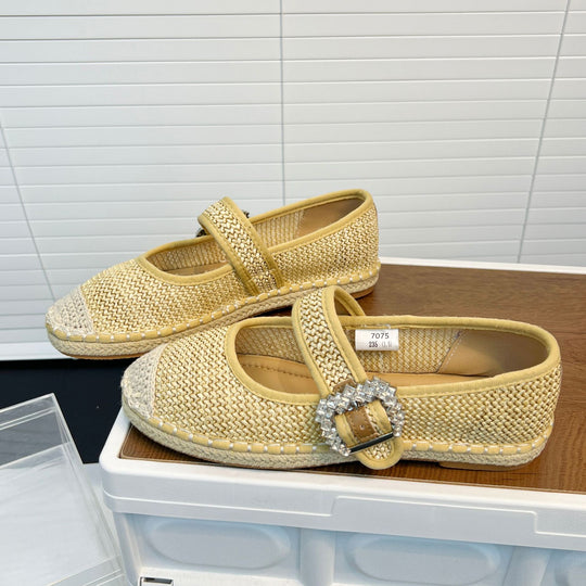 Damen Geblümte Slipper mit funkelnder Schnallenverzierung EB