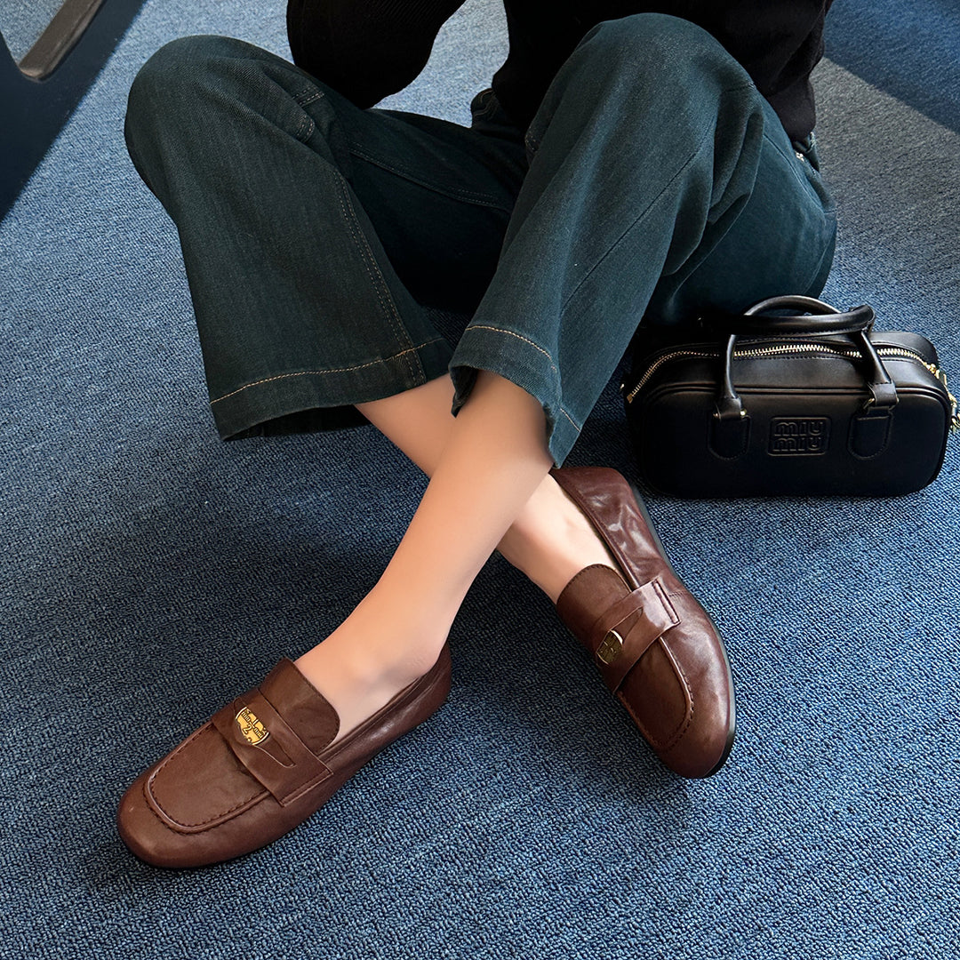 Damen Elegante Mokassins mit modischem Riemen und komfortabler Innensohle EB