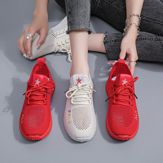 Damen Luftige Freizeitsneaker mit atmungsaktiver Mesh-Oberfläche EB