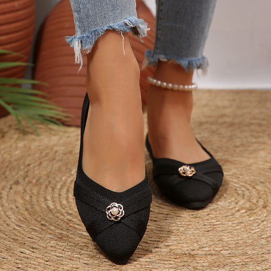Damen Ballerinas mit dekorativem Schmuckdetail EB
