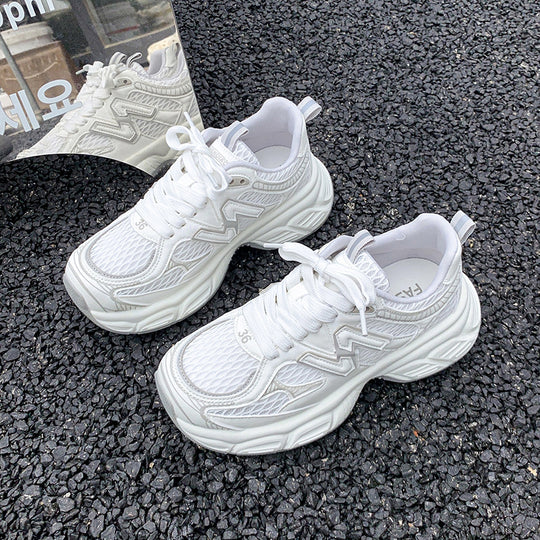 Damen Sportliche Sneakers mit atmungsaktiver Netzstruktur und dämpfender Sohle EB