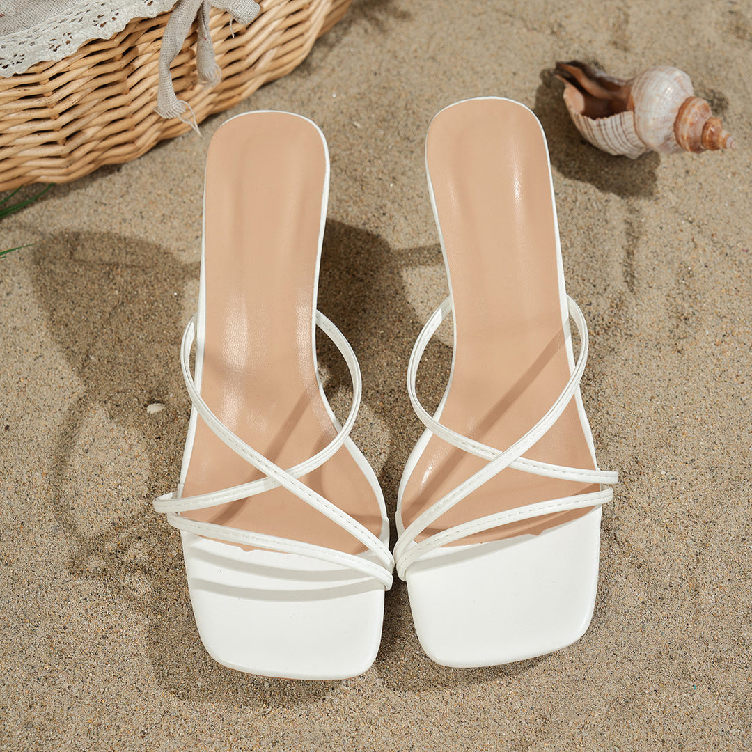 Damen elegante Riemchen-Sandaletten mit modischem Plateau EB