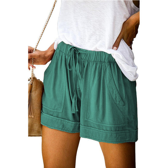 Damen Bequeme Sommer-Shorts mit elastischem Bund und praktischen Taschen EB