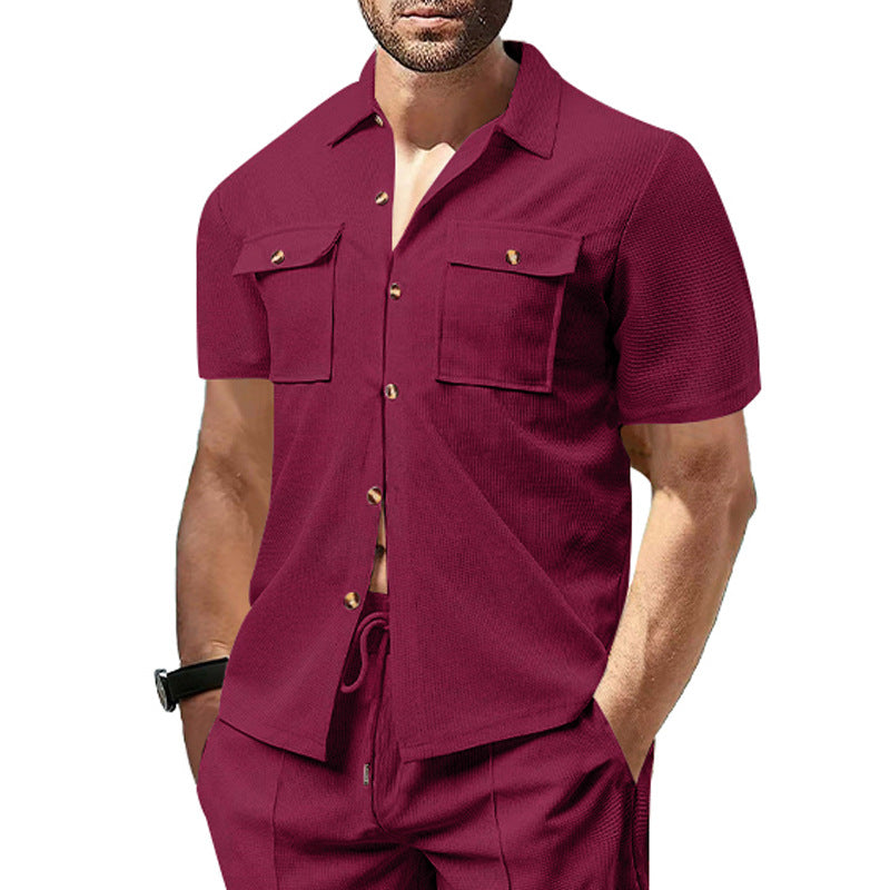 Herren Kurzarmhemd mit praktischen Brusttaschen und modernem Design EB