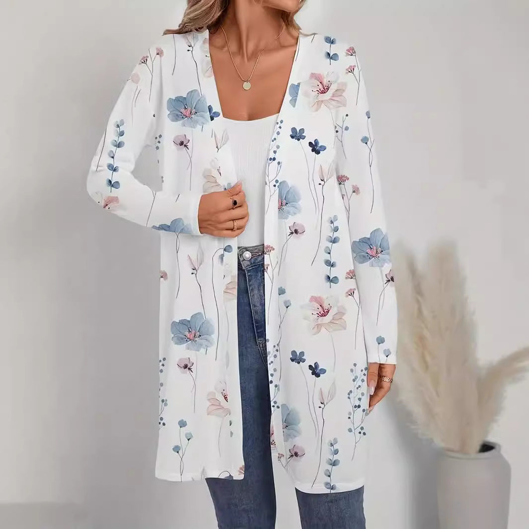 Damen Florale Kimono-Jacke EB