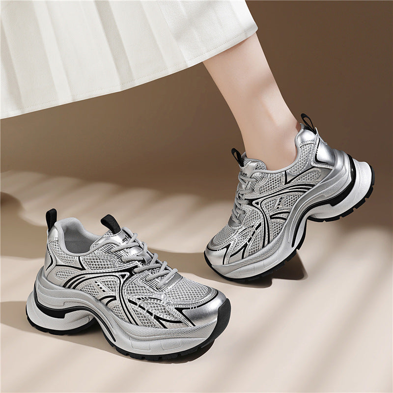 Damen Sportliche Sneakers mit atmungsaktivem Obermaterial und stützender Sohle EB