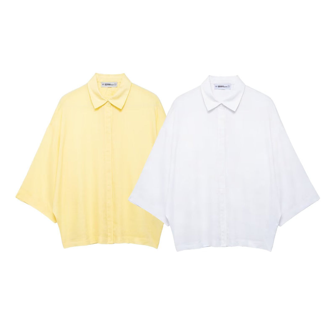 Damen Oversize Hemdbluse aus weichem, atmungsaktivem Material EB