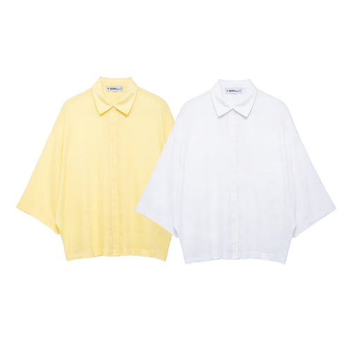 Damen Oversize Hemdbluse aus weichem, atmungsaktivem Material EB