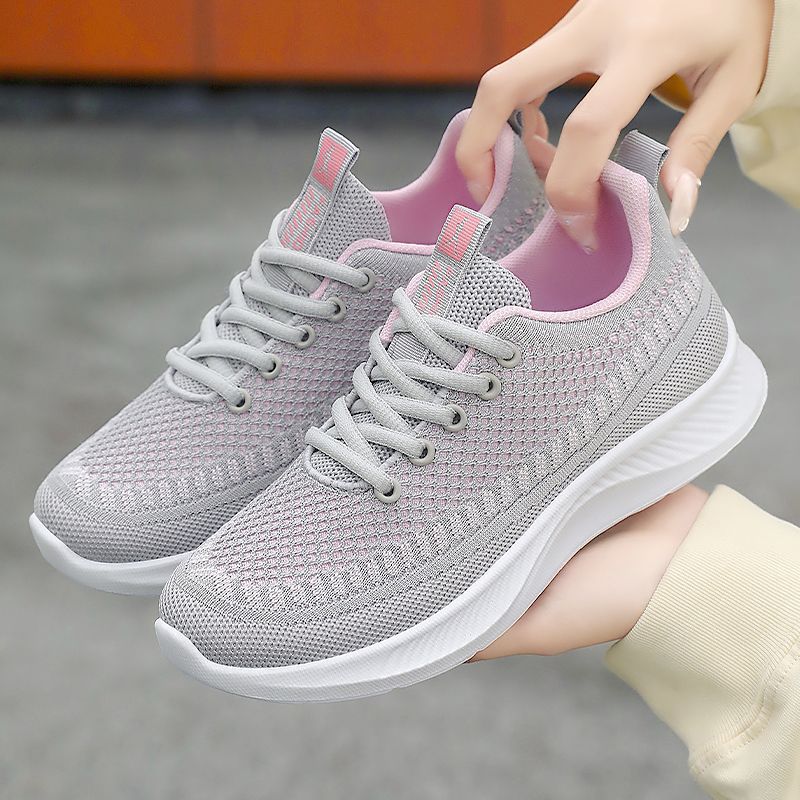 Damen Komfortable Laufschuhe mit atmungsaktivem Mesh-Obermaterial und gepolsterter Sohle EB