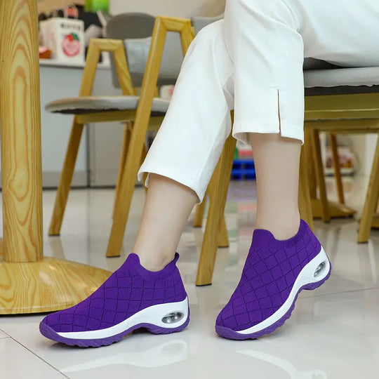 Damen Komfortable Slip-On Sneakers mit innovativer Luftpolstertechnologie EB