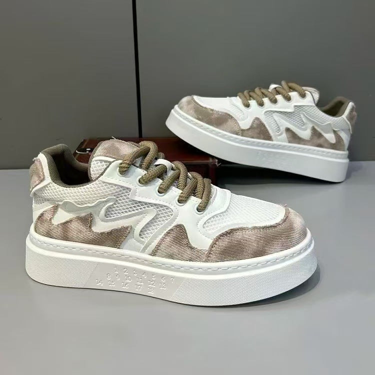 Damen bequeme Chunky Sneakers mit sportlichem Design und dämpfender Sohle EB