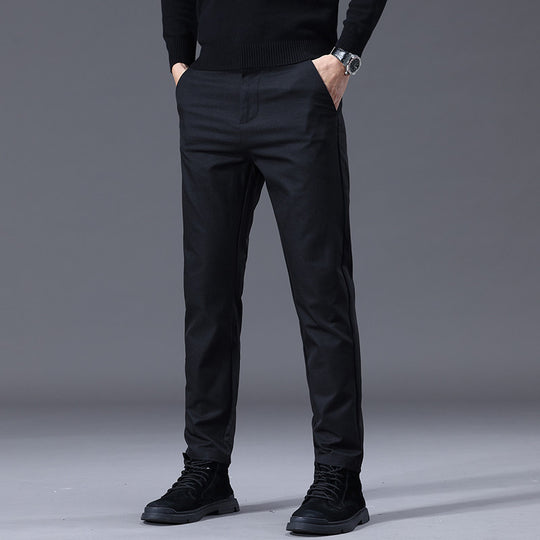 Herren entspannte Slim-Fit Hose mit praktischen Eingrifftaschen EB
