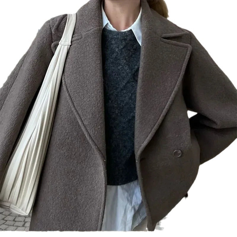 Damen Oversized Wollmantel EB