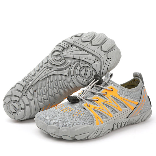 Damen leichte Wasserschuhe mit schnelltrocknendem Strickoberteil, elastischem Zugverschluss und rutschfester Profilsohle EB