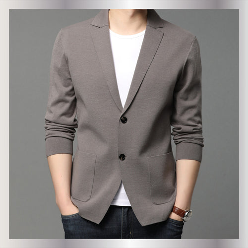 Herren Strickblazer mit eleganten Knopfdetails und praktischen Taschen EB