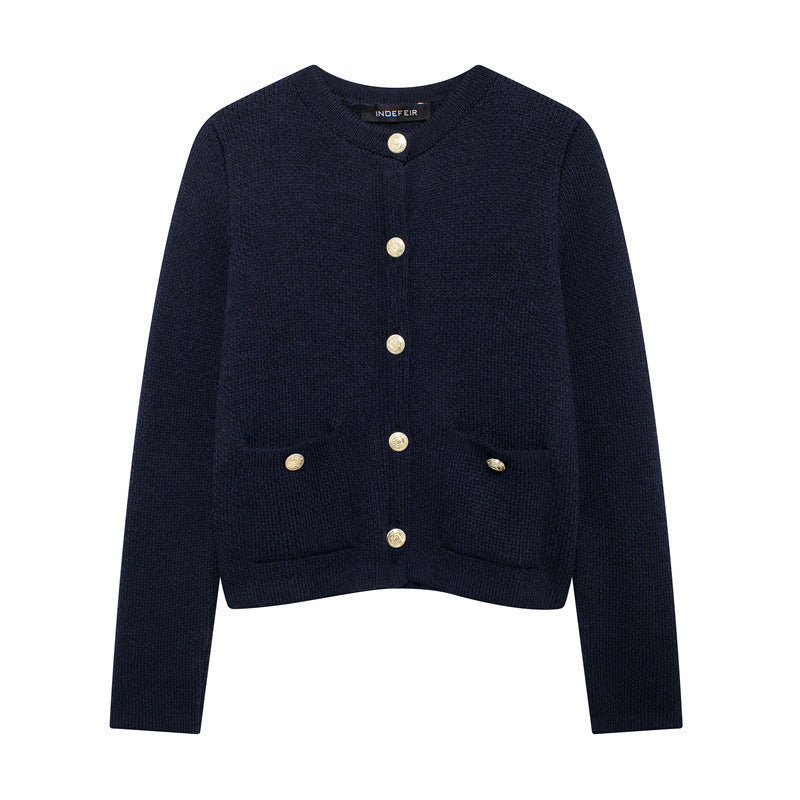 Damen Strickjacke mit eleganten Knopfdetails und praktischen Taschen EB