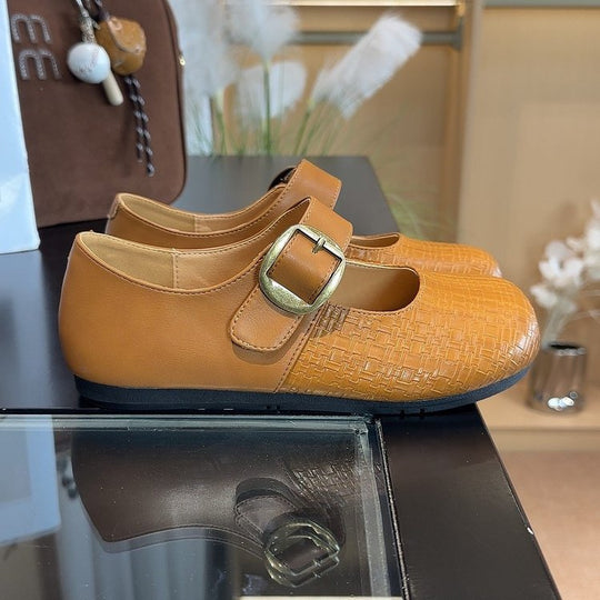 Damen Ballerinas mit eleganter Schnallenverzierung und komfortablem Fußbett EB