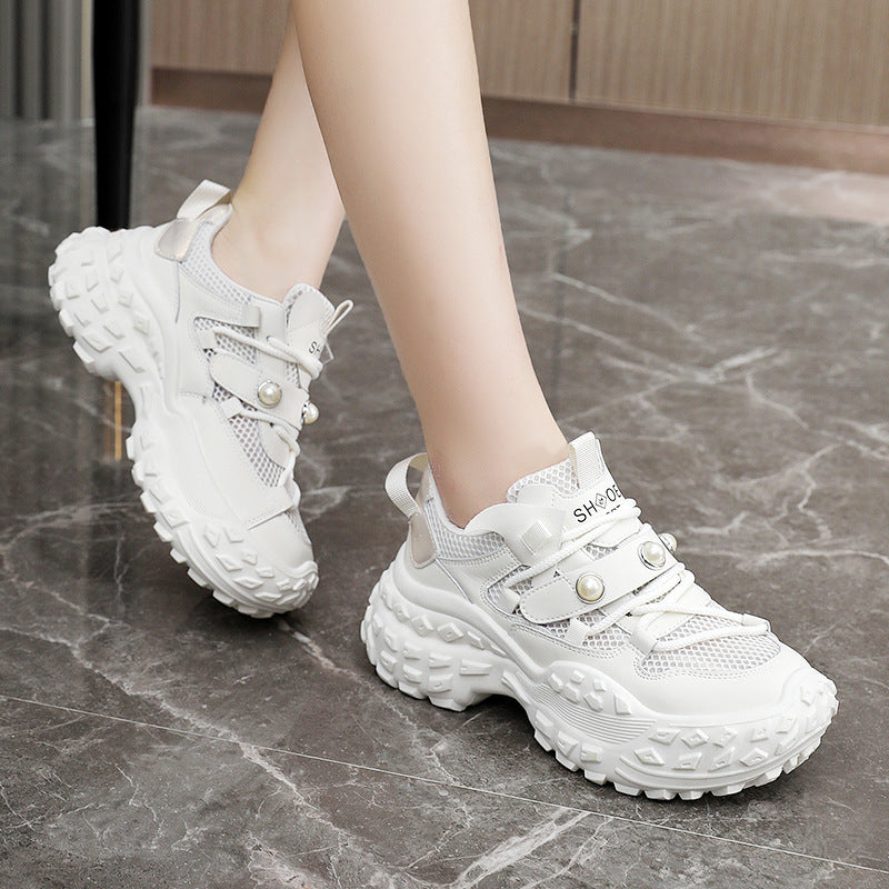 Damen Sportliche Sneakers mit rutschfester Laufsohle und atmungsaktivem Obermaterial EB
