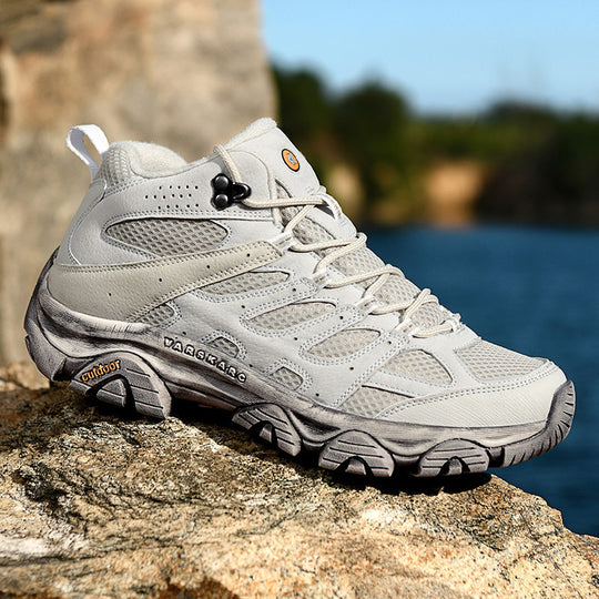 Herren robuste Trekkingstiefel mit wasserdichtem Wildleder‑Mesh, griffiger Offroad‑Profilsohle und verstärkter Zehenkappe EB