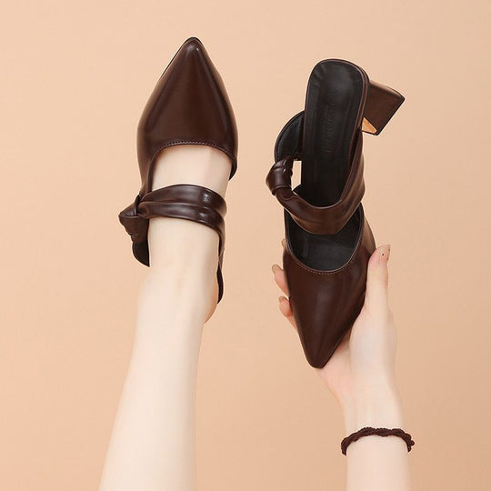 Damen Slingback High Heel Schuhe mit elegantem Riemchen EB