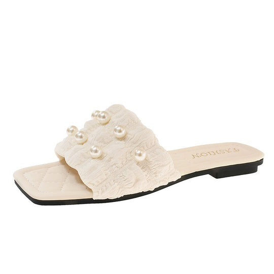 Damen Sandalen mit eleganten Perlenakzenten EB