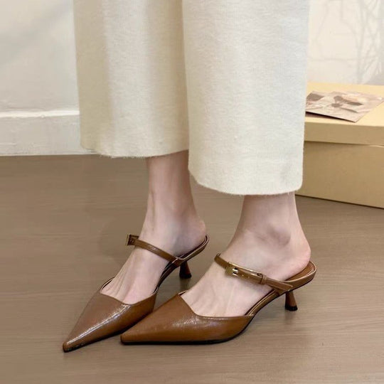 Damen Elegante Slingback-Pumps mit spitzem Zehenbereich und dezentem Riemen EB