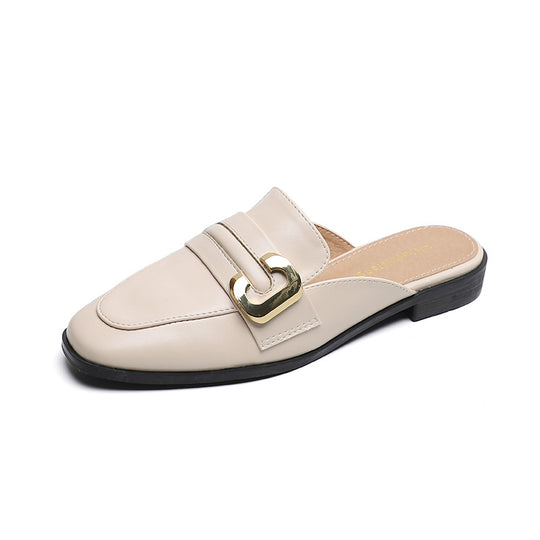 Damen Mokassin-Sandalen mit elegantem Schnallenakzent EB