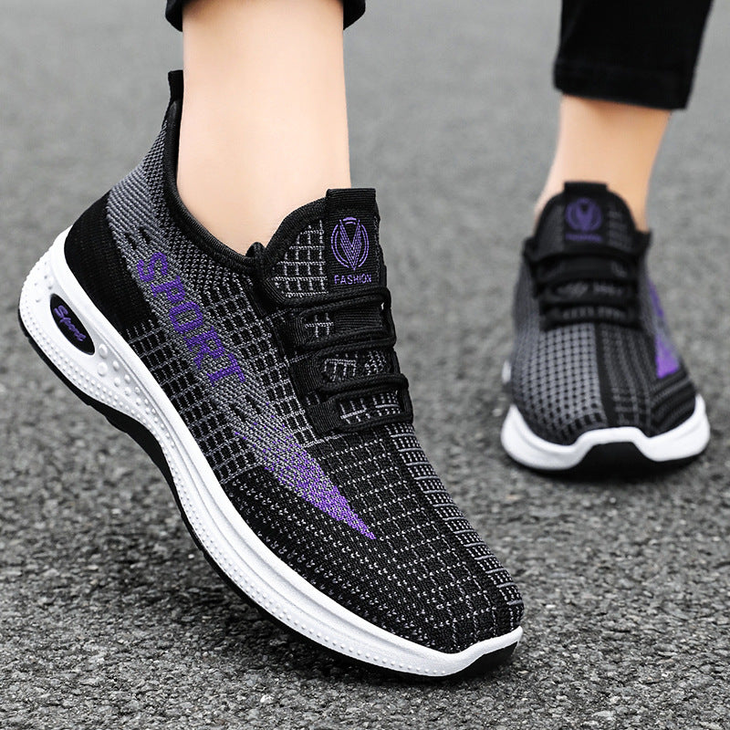 Damen Sportliche Fitness Sneakers mit atmungsaktiver Struktur EB