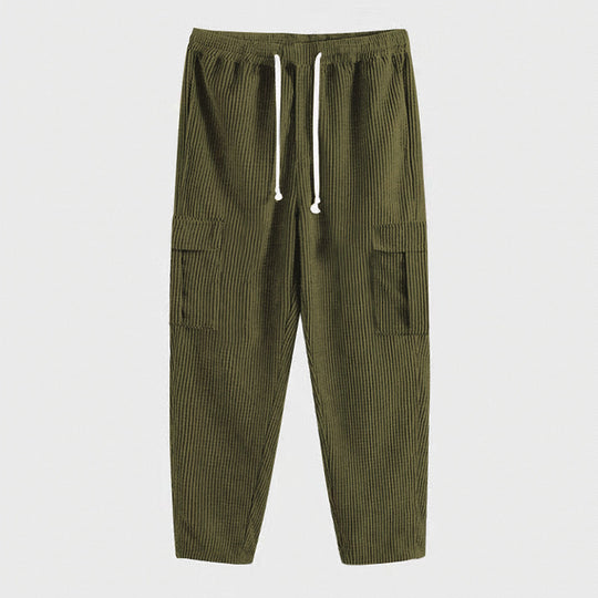 Damen lässige Freizeithose mit praktischen Cargo-Taschen und elastischem Bund EB