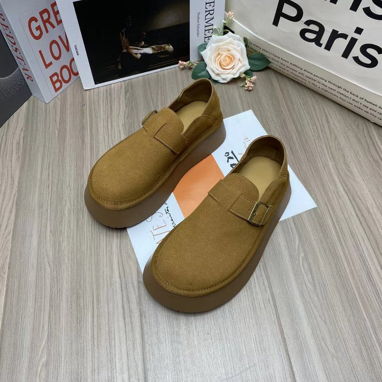 Damen modische Mokassins mit schlichtem Design und flacher Sohle EB