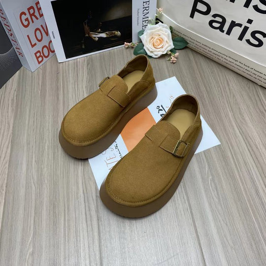 Damen modische Mokassins mit schlichtem Design und flacher Sohle EB