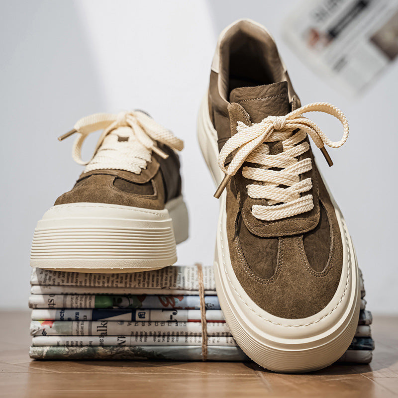 Damen modische Chunky Sneaker mit gepolsterter Sohle und strapazierfähigem Obermaterial EB
