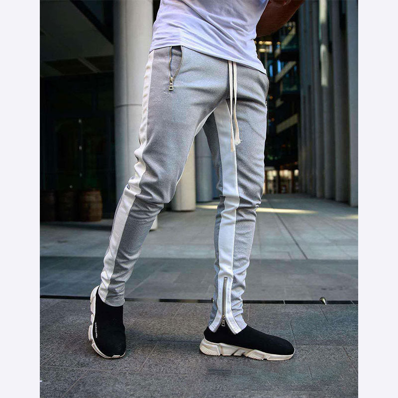 Herren Sportliche Slim-Fit Jogginghose mit Seitentaschen EB